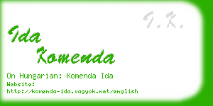 ida komenda business card